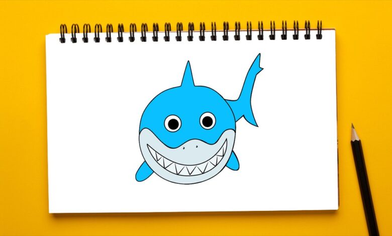 cute:s4nremv56q0= shark drawing